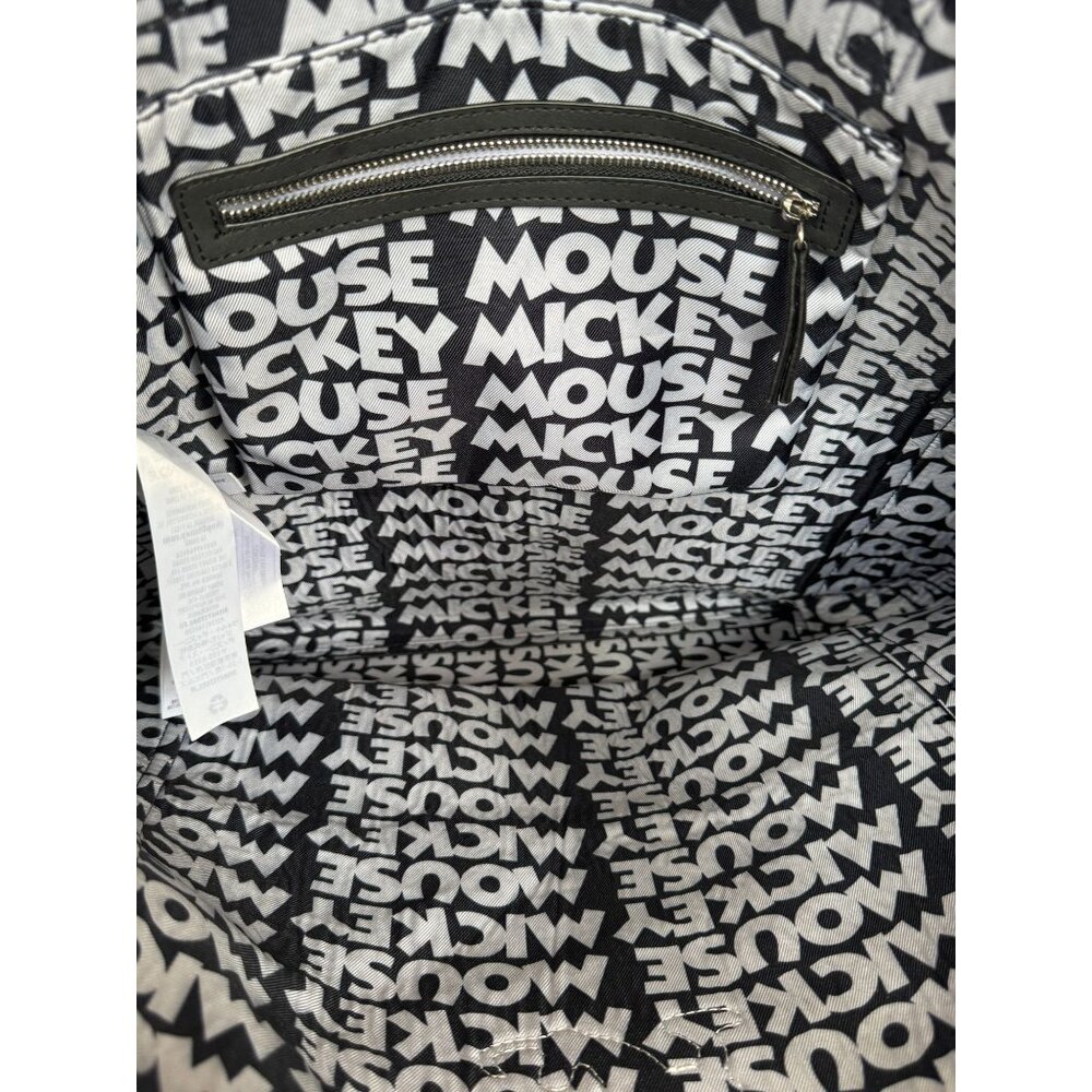 Disney Store Mickey Mouse Greyscale Tote Bag Shoulder Bag Summer Faux Suede - Picture 7 of 11